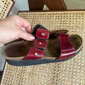 Naot Shoes Sandals 
Crystal Red Leather size 41